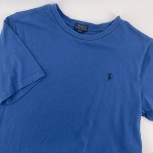 Kids Polo Ralph Lauren Blue Short Sleeve T Shirt Crew Neck Pony Logo Size L